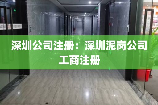 深圳公司注册：深圳泥岗公司工商注册