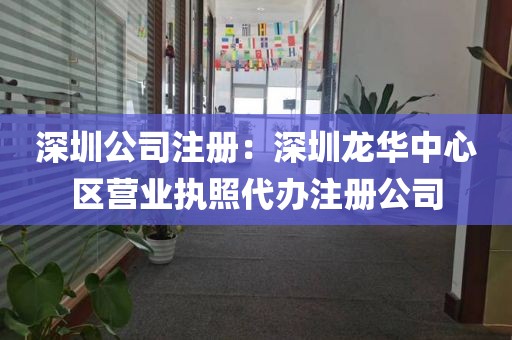 深圳公司注册：深圳龙华中心区营业执照代办注册公司