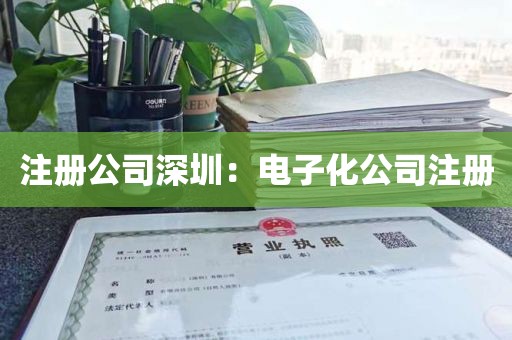 注册公司深圳：电子化公司注册